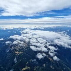 Flugwegposition um 09:32:25: Aufgenommen in der Nähe von Gemeinde Schwarzau im Gebirge, Österreich in 3480 Meter